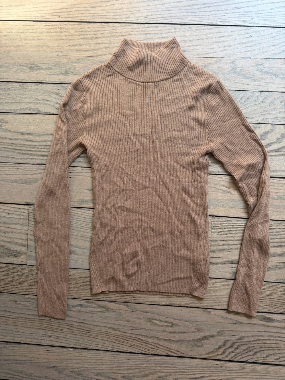 AYR Ribbed Cowl Neck Sweater – Camel
